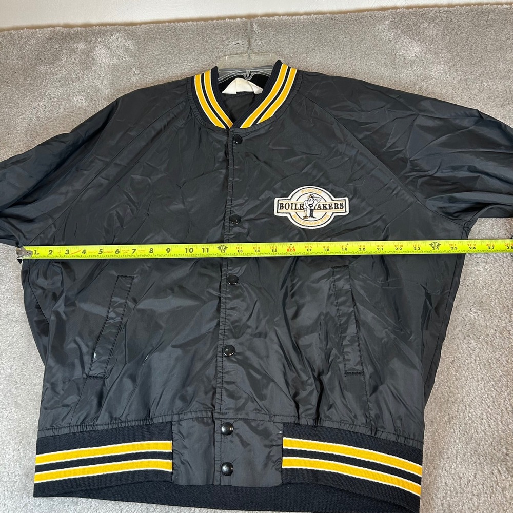 Vintage Chalk Line Purdue Boilermakers Jacket Mens XL Black Varsity Bomber NCAA - Picture 9 of 13